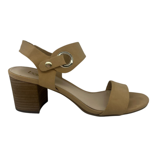 Sandals Heels Block By Bar Iii In Brown, Size:7.5