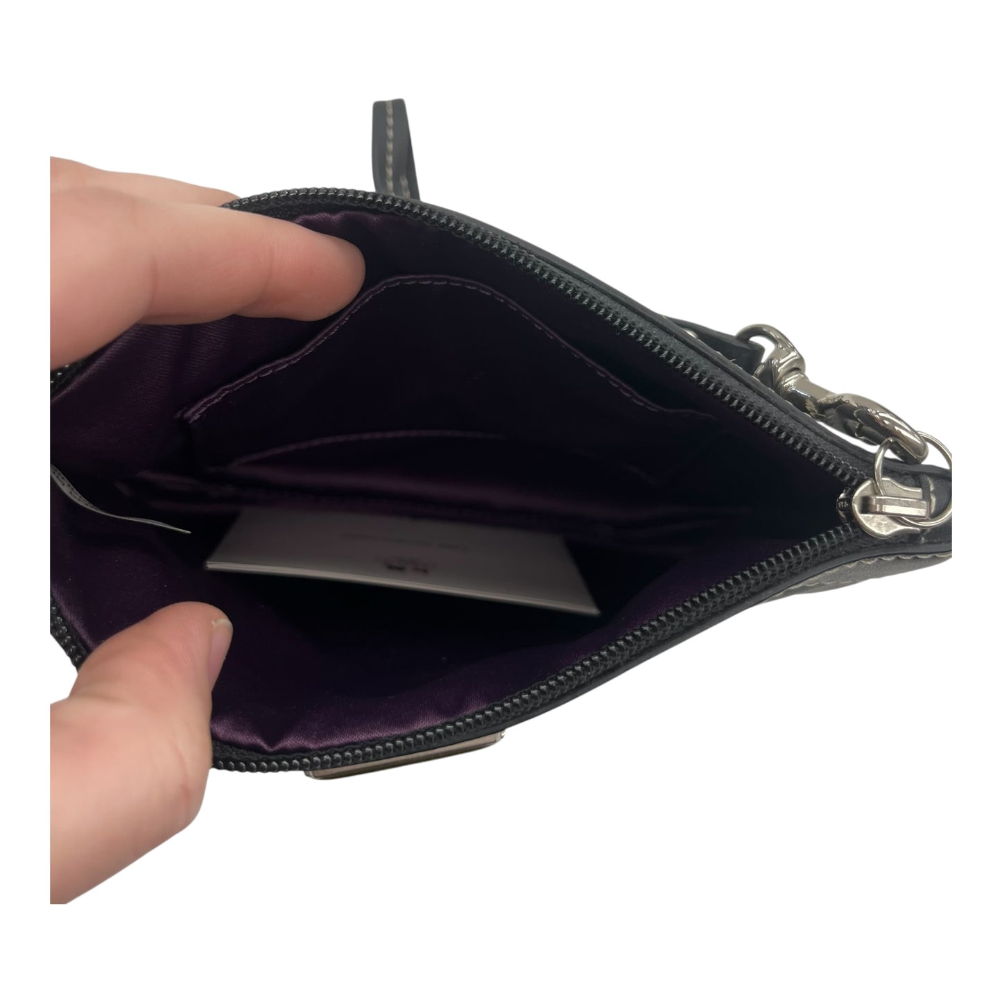 Wristlet Designer By Coach In Black, Size:Medium