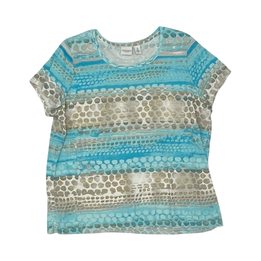 Top Ss By Chicos In Blue & Gold, Size:Xl