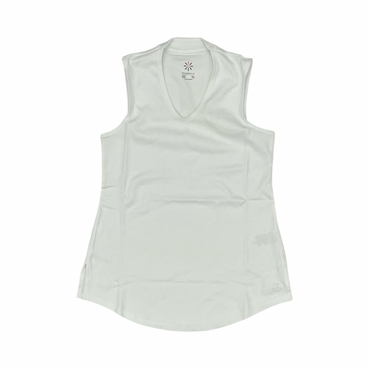 Top Sleeveless By Isaac Mizrahi Live Qvc In White, Size:Xs