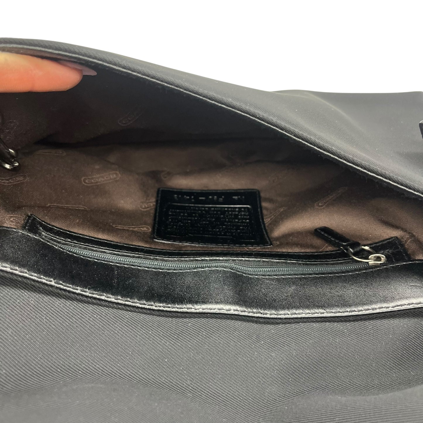 Handbag Designer By Coach In Black, Size:Medium