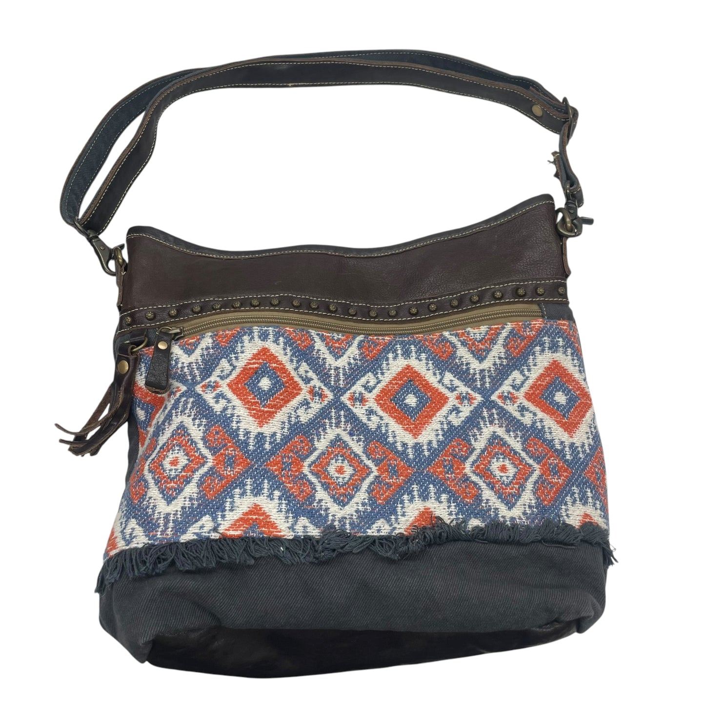 Crossbody By Myra In Blue & Orange, Size:Large