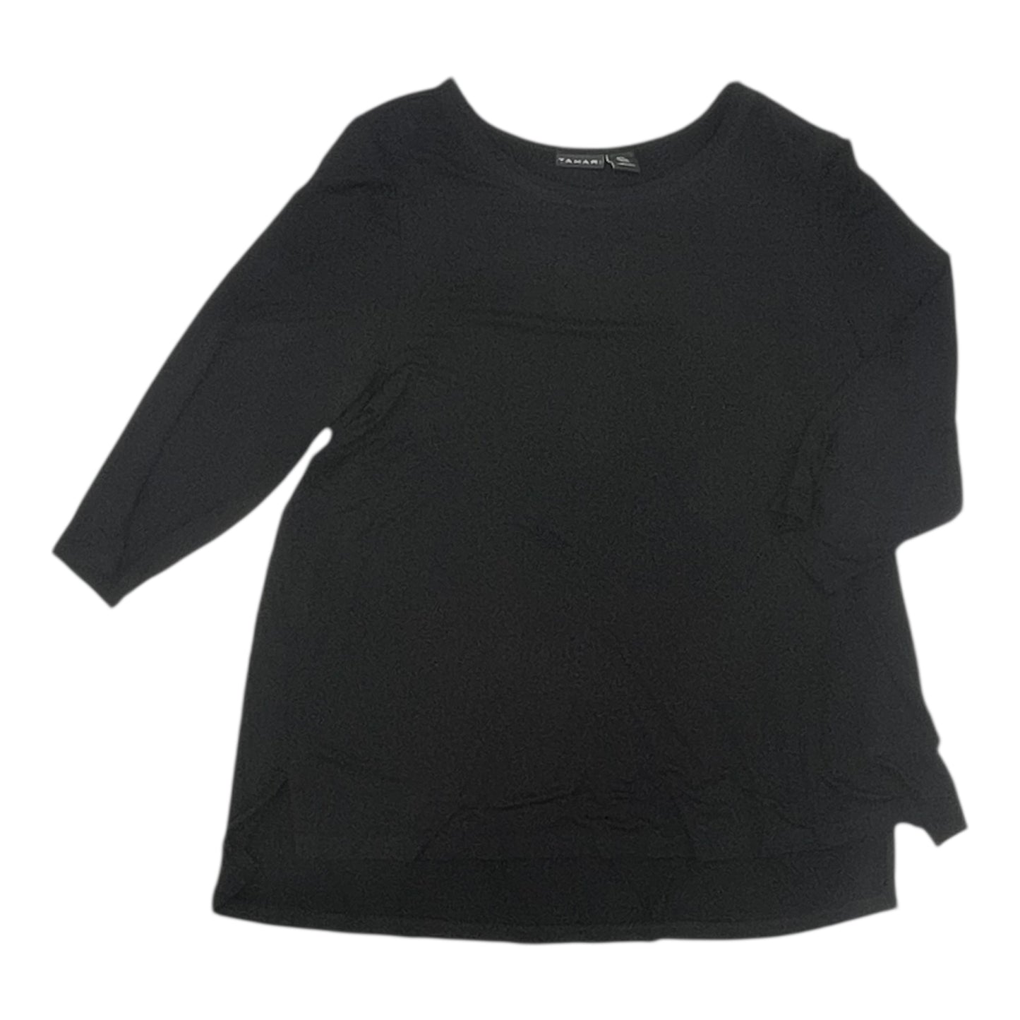 Top 3/4 Sleeve By Tahari In Black, Size:1X