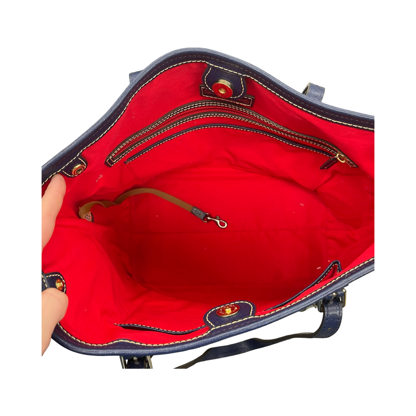 Handbag Designer By Dooney And Bourke In Navy, Size:Large