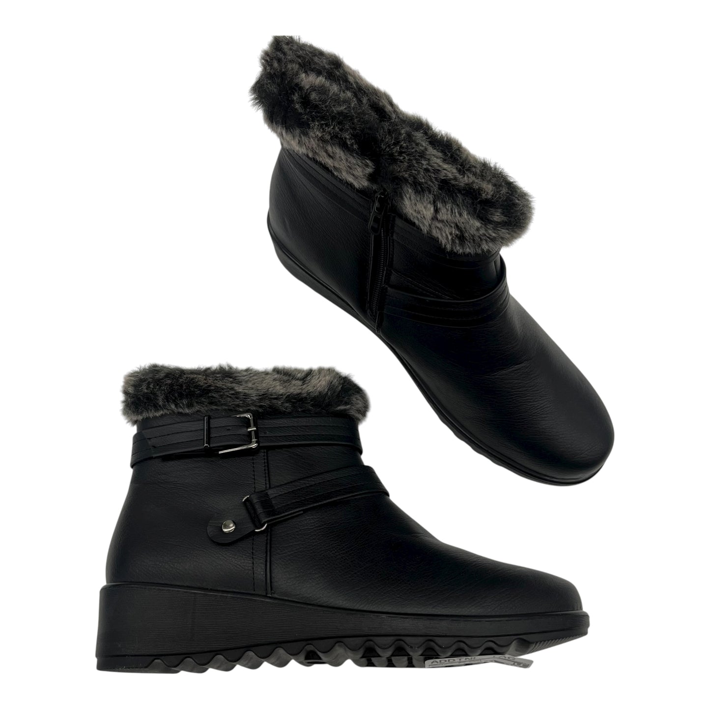 Boots Ankle Flats By Cmf In Black, Size:11