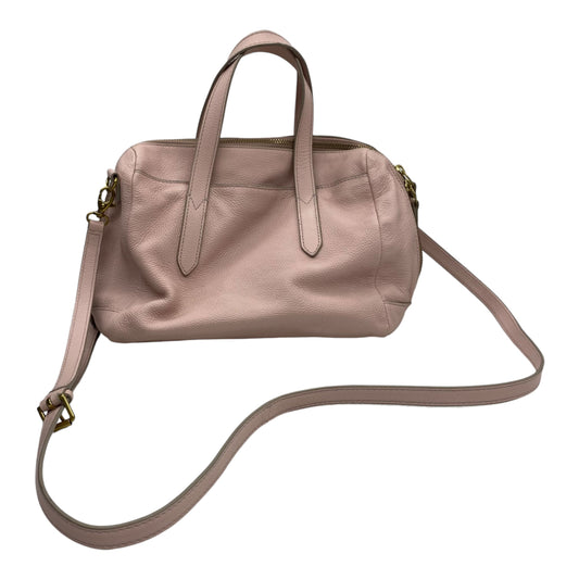 Handbag Leather By Fossil In Pink, Size:Medium