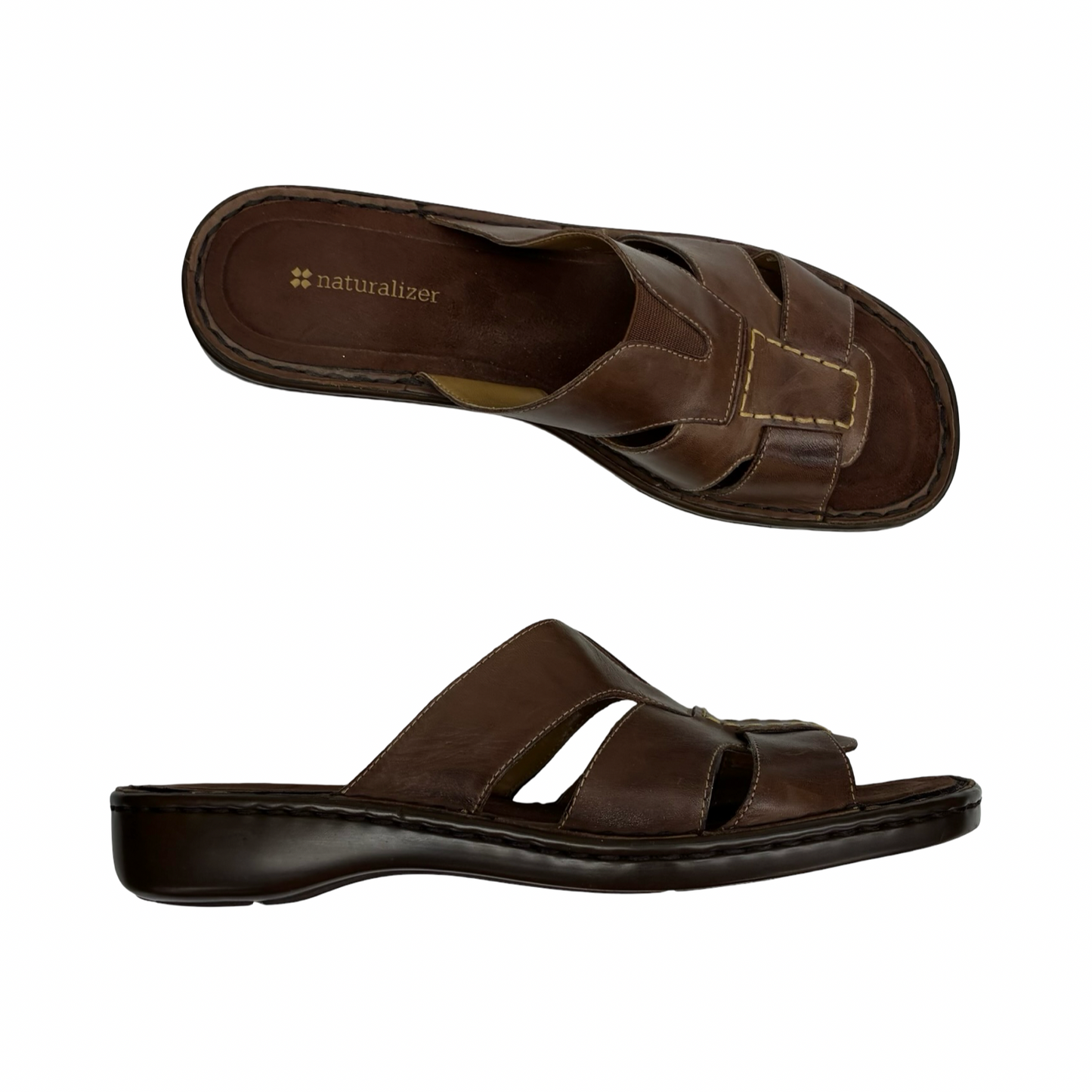 Sandals Flats By Naturalizer In Brown, Size:8.5