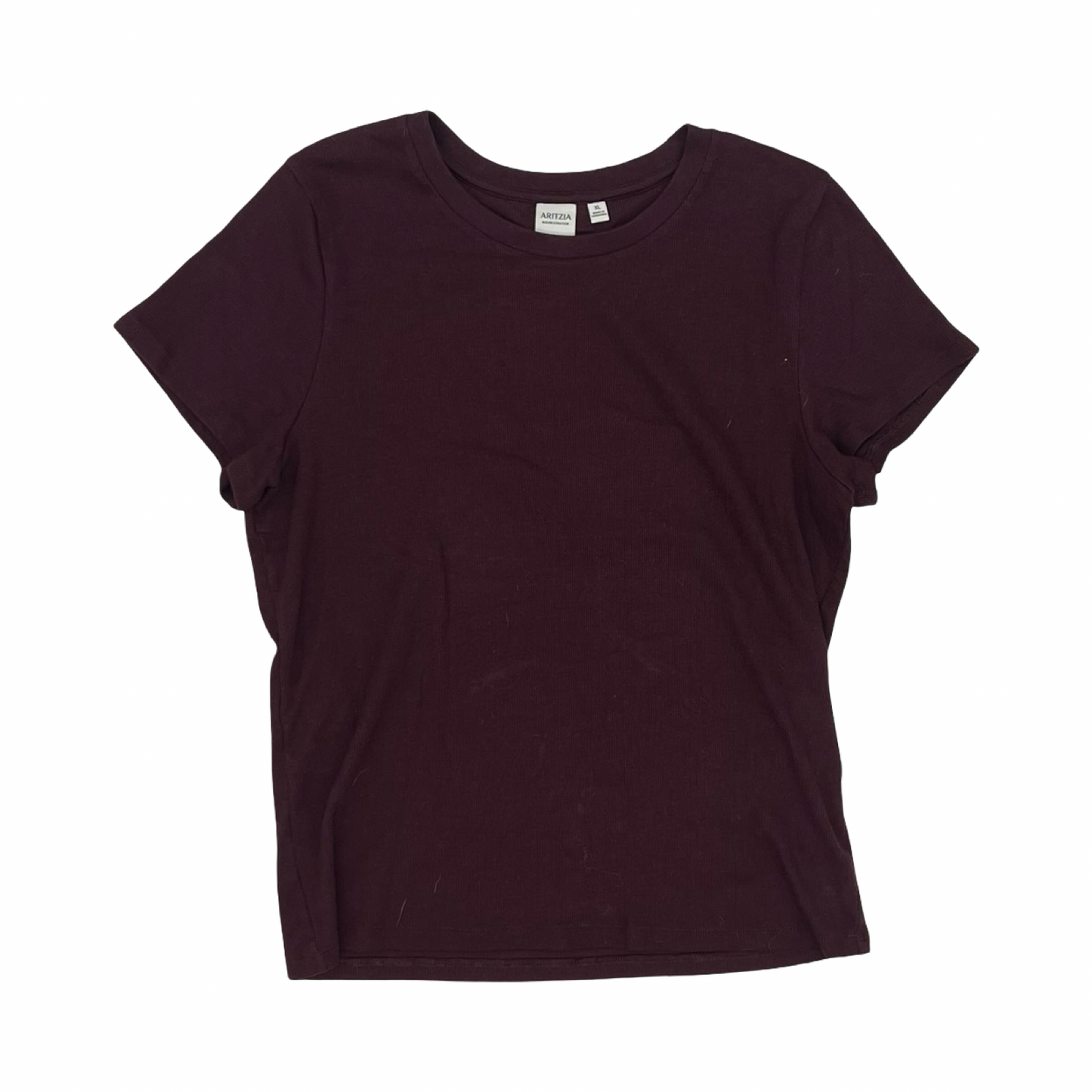 Top Ss Basic By Aritzia In Maroon, Size:Xl