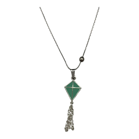 Necklace Layered By Cmf In Green & Silver