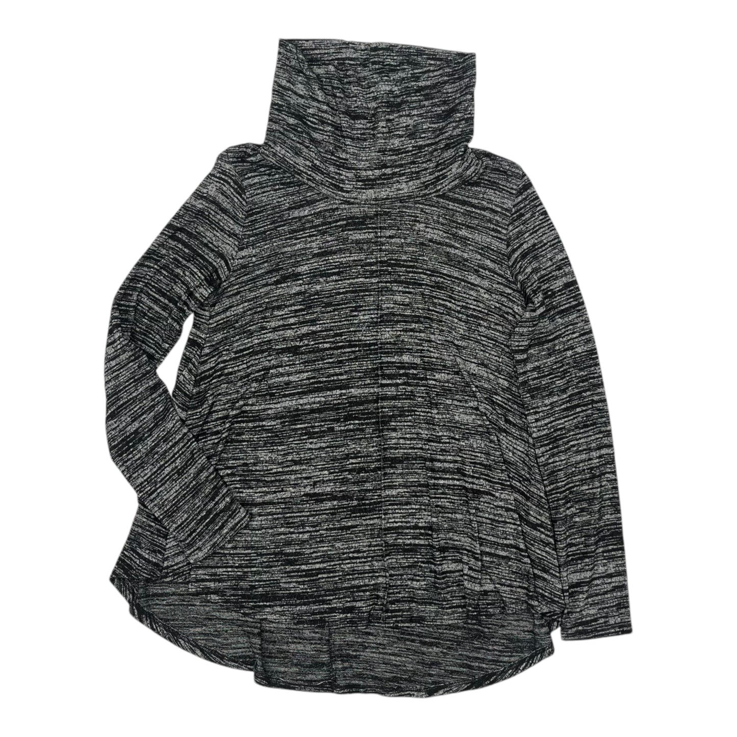 Top Ls By Clothes Mentor In Black & Grey, Size:S