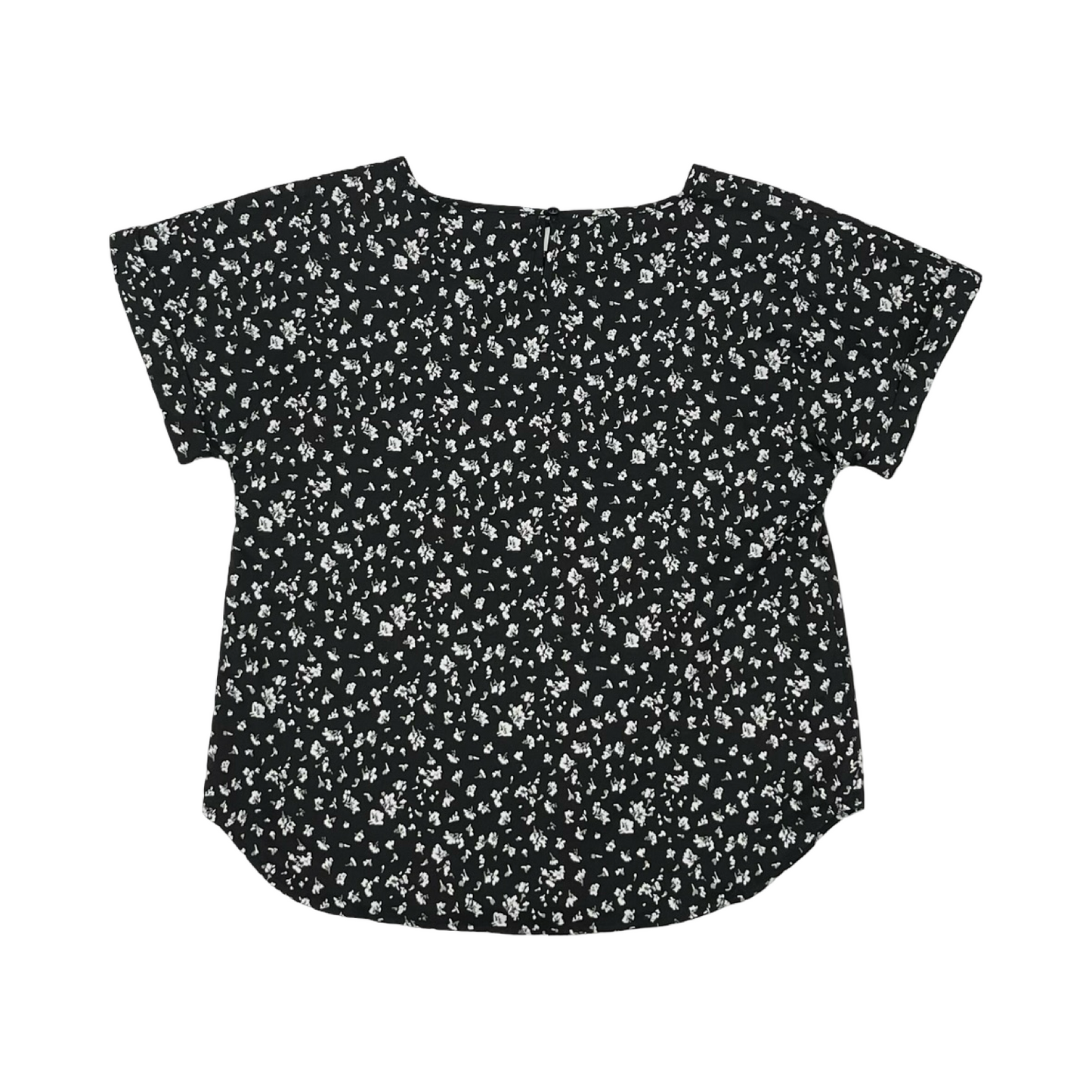 Blouse Ss By Clothes Mentor In Black & White, Size:M