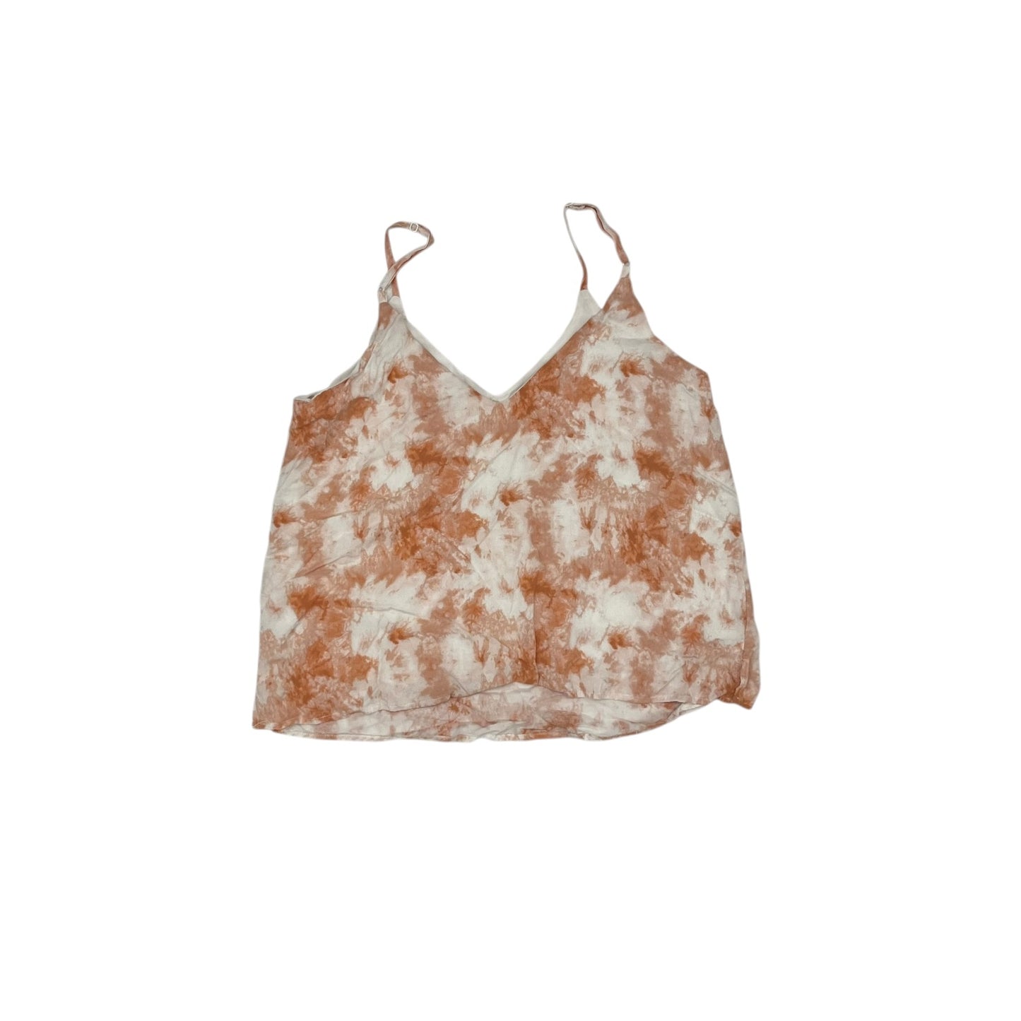 Tank Top By Double Zero In Orange & White, Size:M