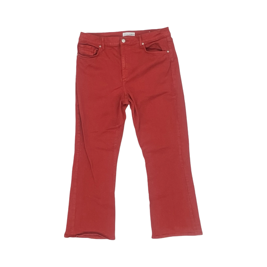 Jeans Cropped By Loft In Orange, Size:12