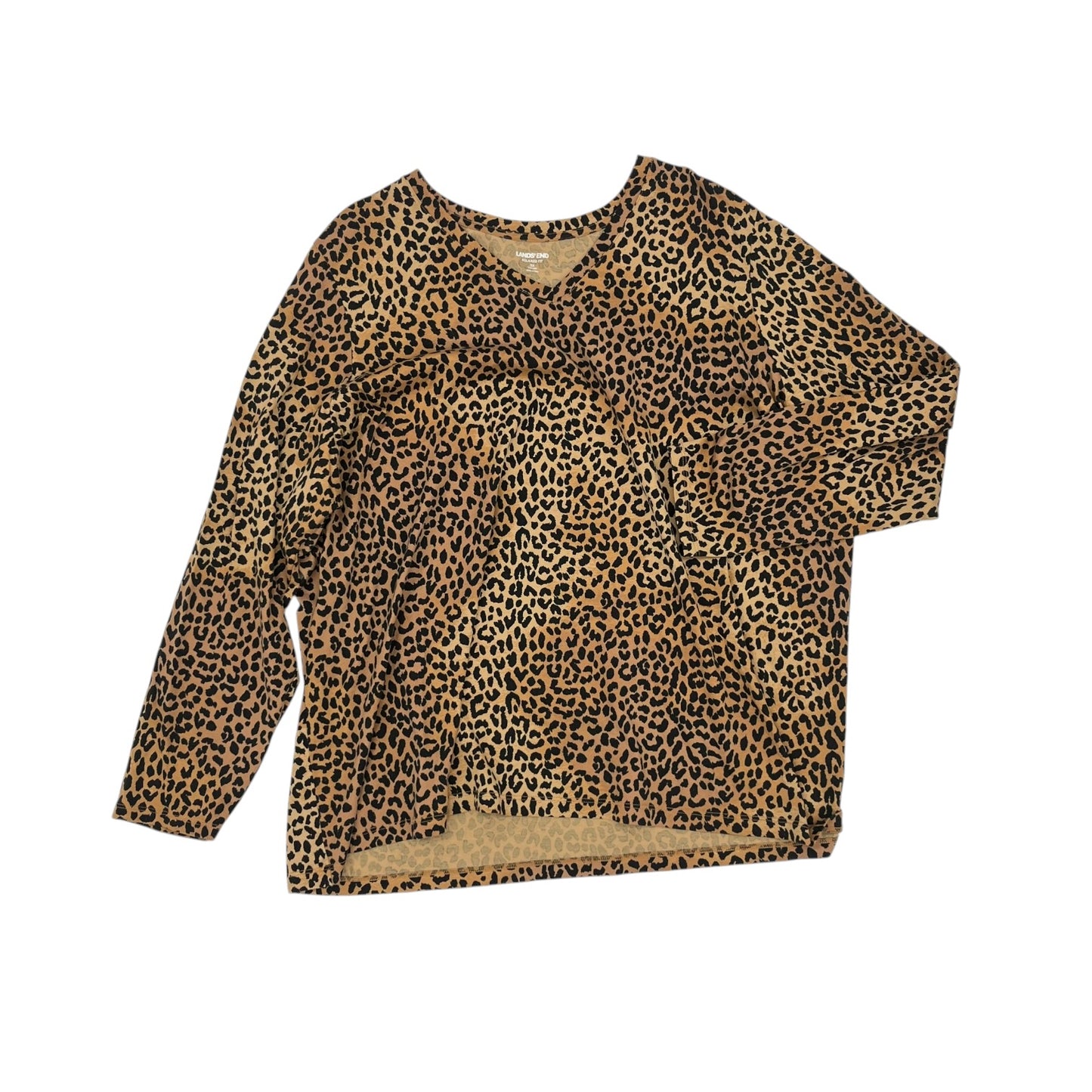 Top Ls By Lands End In Leopard Print, Size:3X