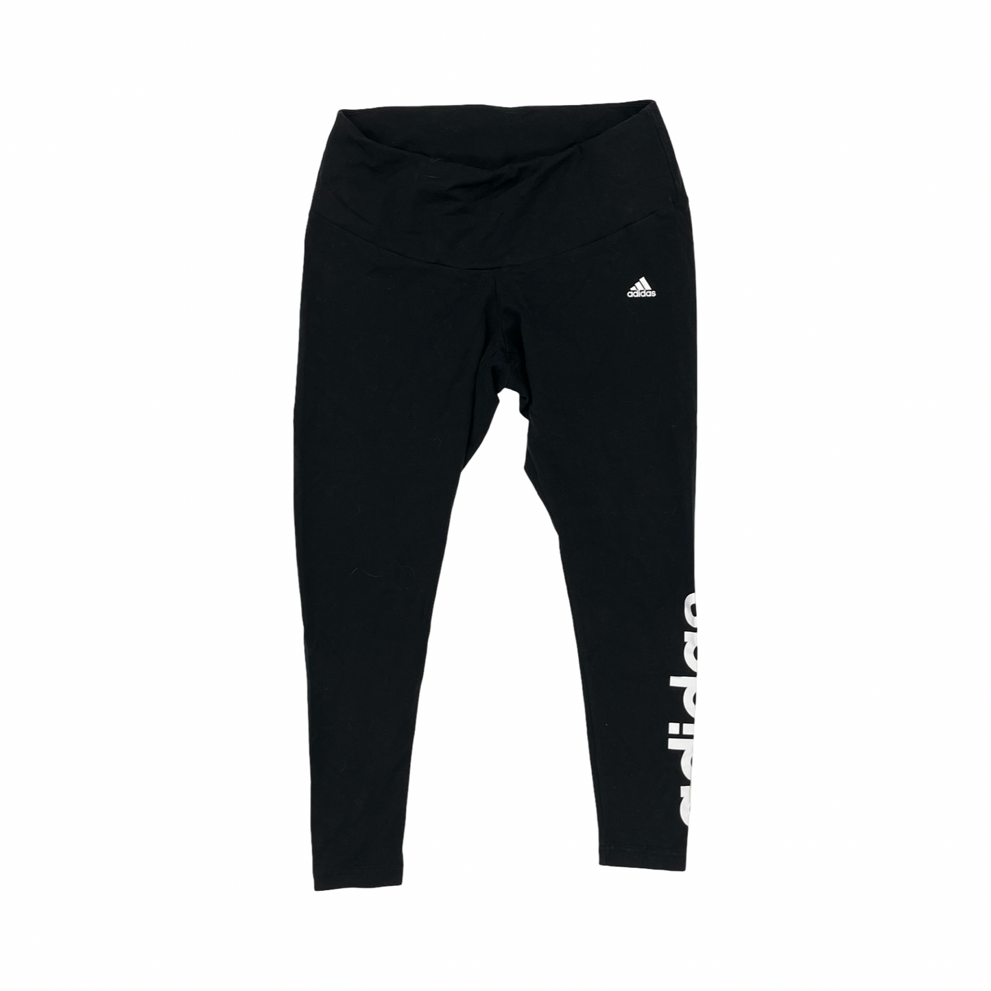 Athletic Leggings By Adidas In Black & White, Size:2X