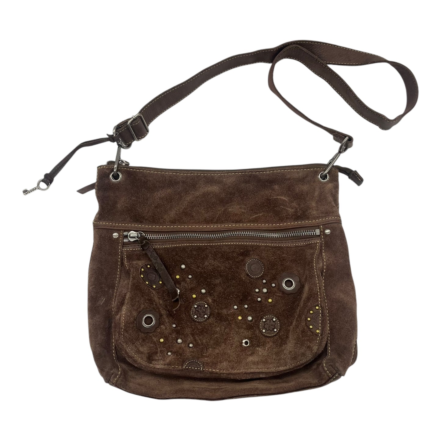 Crossbody By Fossil In Brown, Size:Large