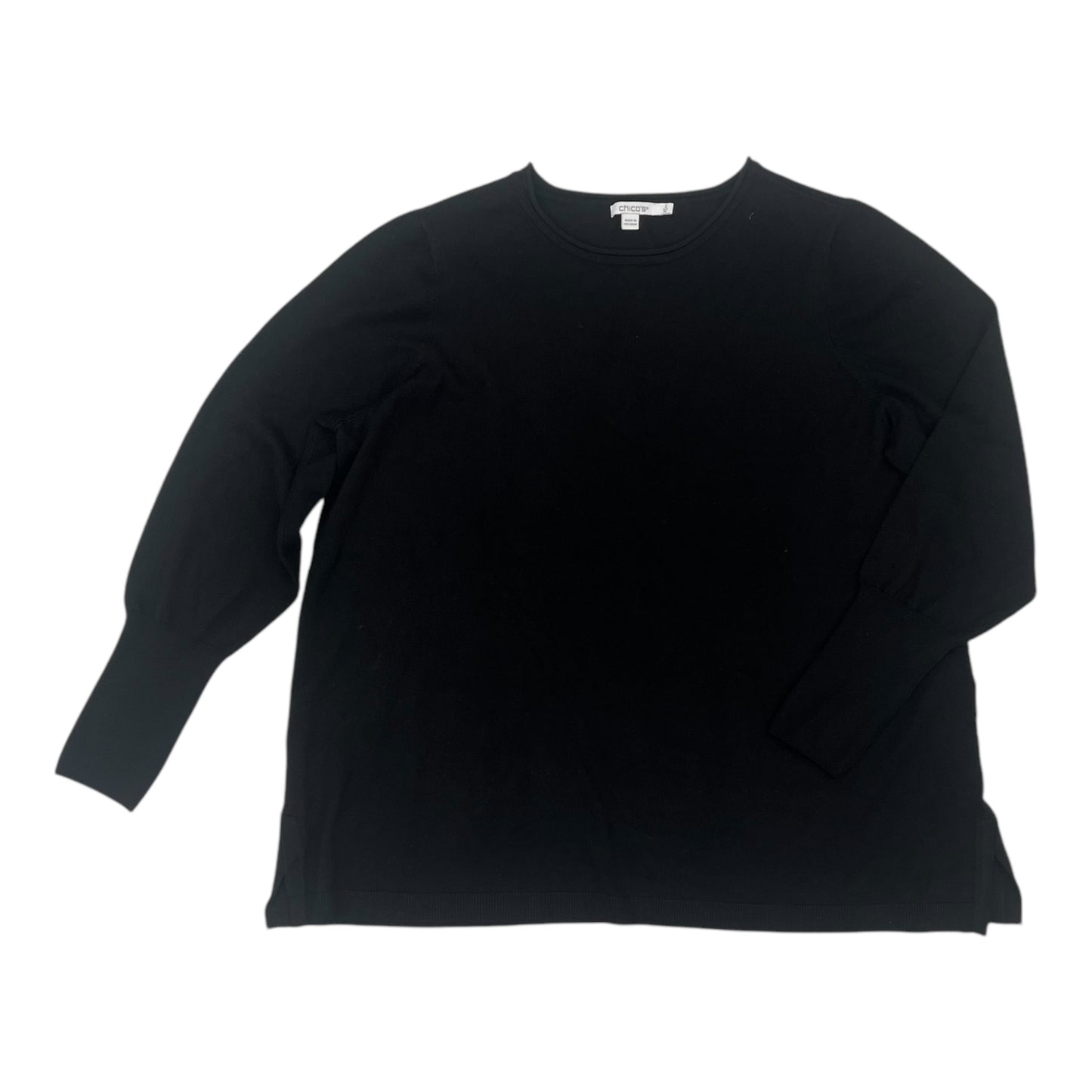 Top Ls By Chicos In Black, Size:Xl
