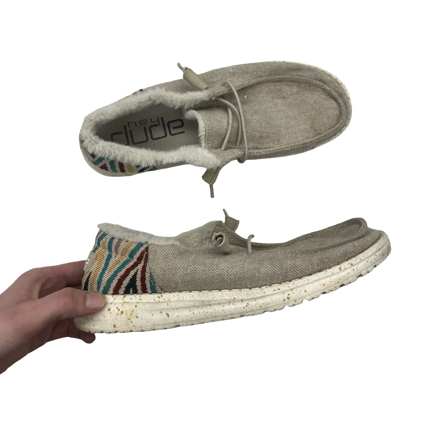Shoes Flats By Hey Dude In Tan, Size:6