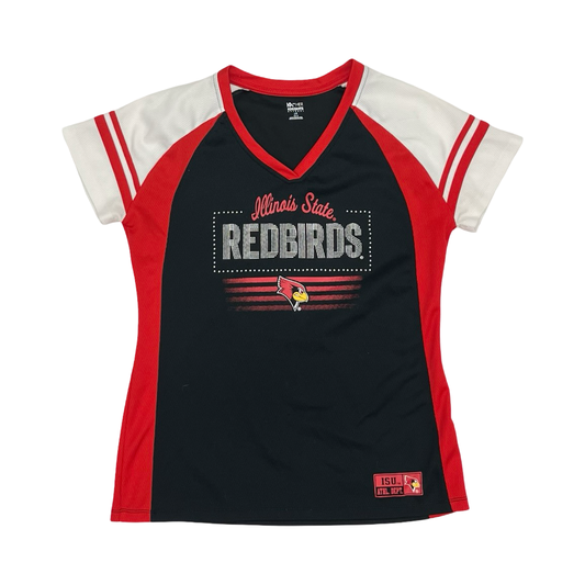 Athletic Top Ss By Clothes Mentor In Black & Red, Size:L