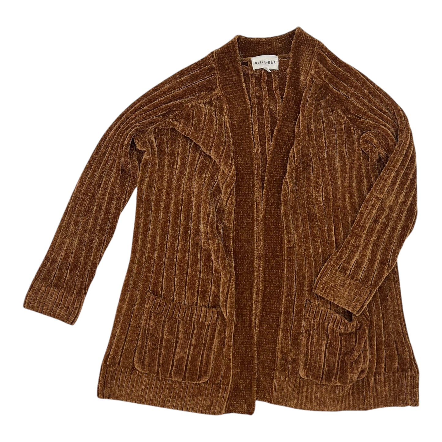 BROWN SWEATER CARDIGAN by OLIVE AND OAK Size:S