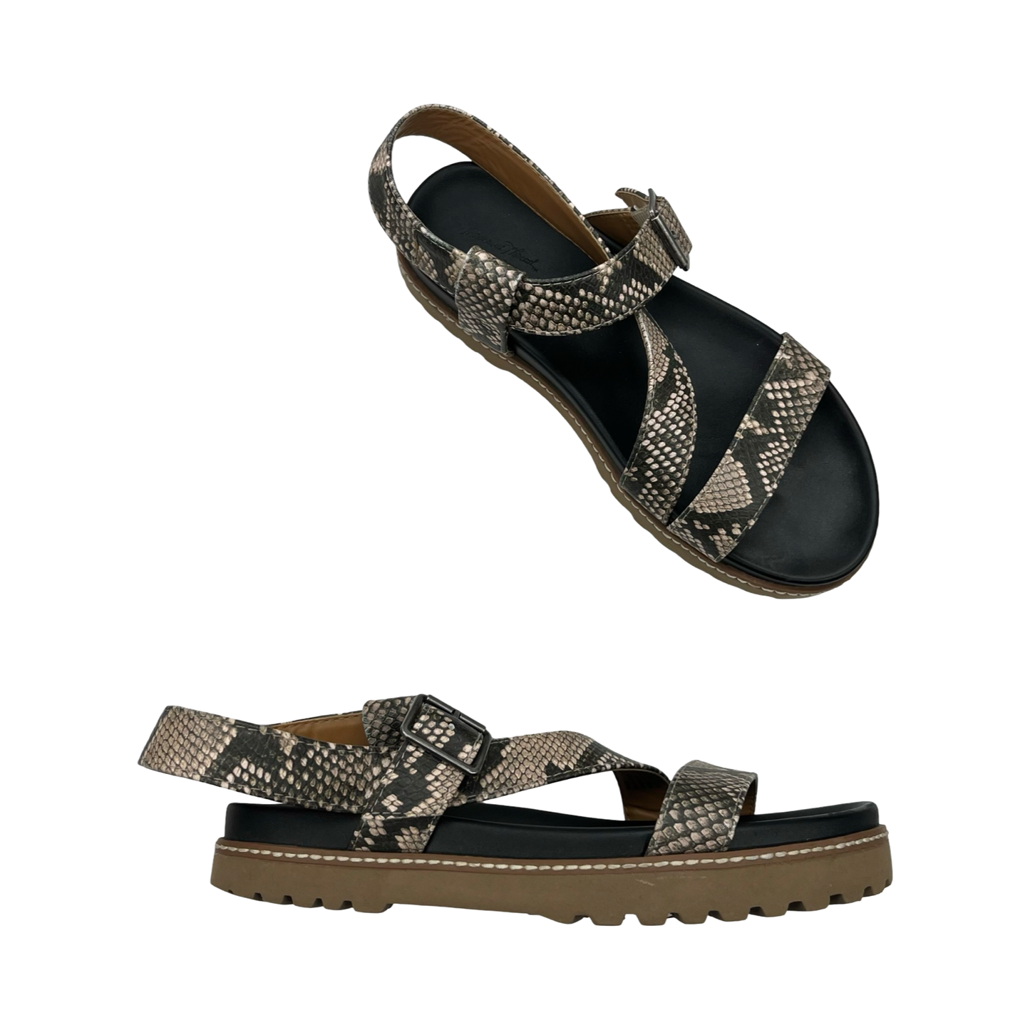 Sandals Flats By Universal Thread In Animal Print