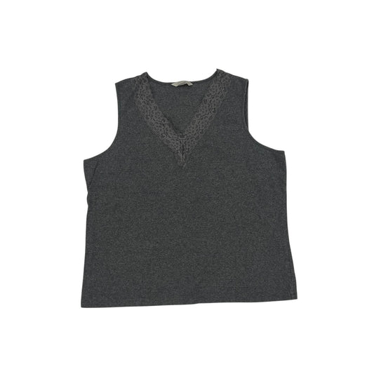 Tank Top By Laura Ashley In Grey, Size:1X