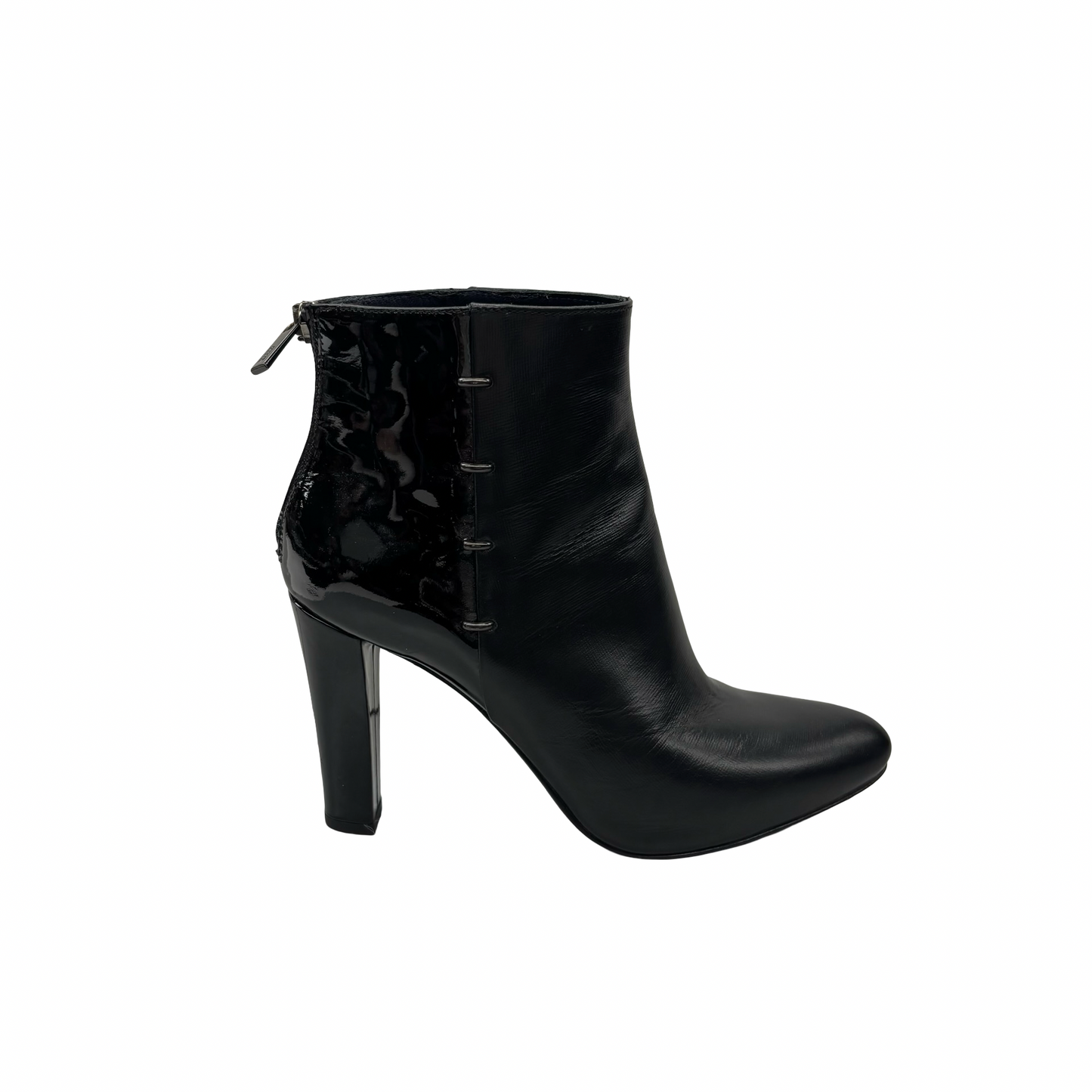 Boots Leather By Armani Collezoni In Black, Size:7.5
