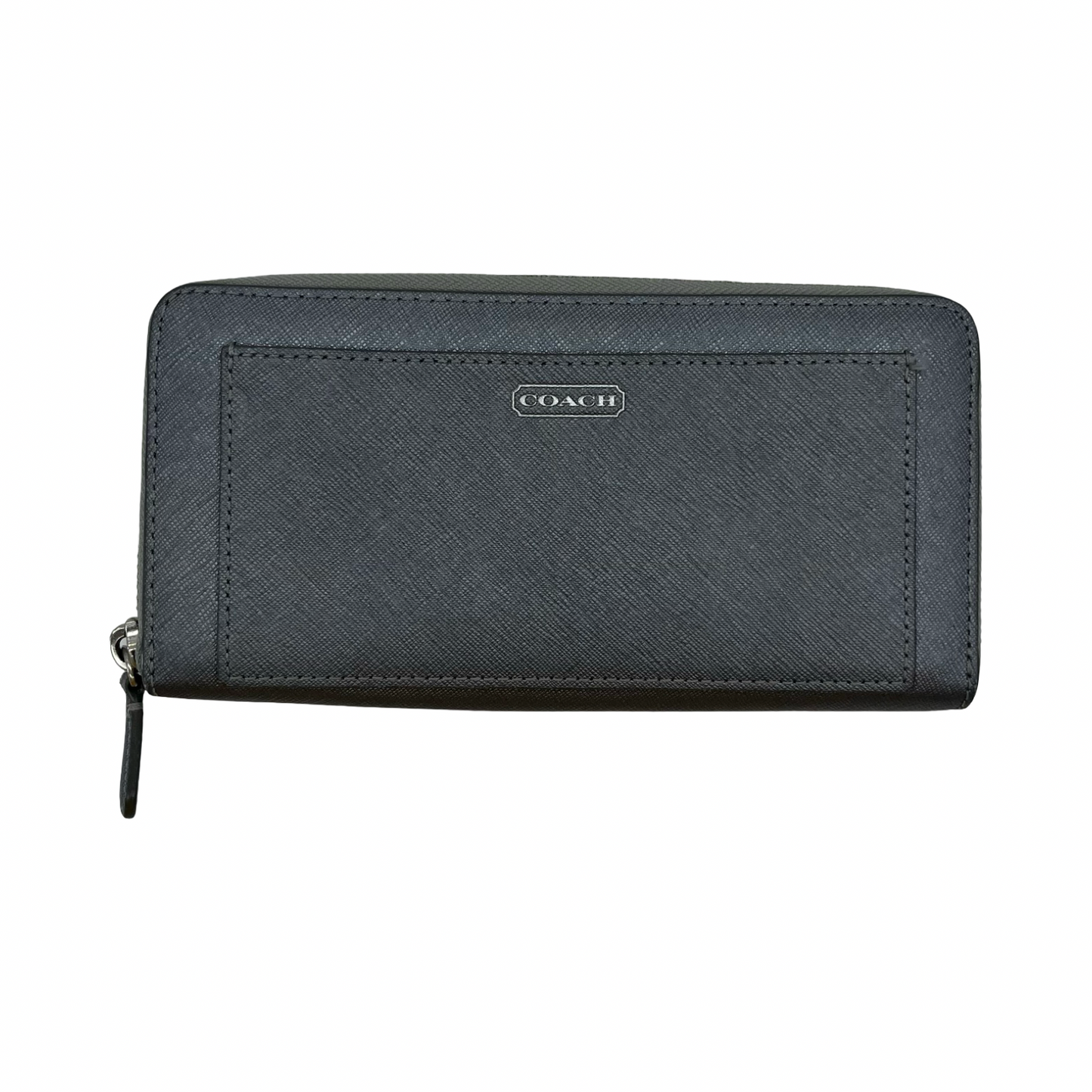 Wallet Designer By Coach In Silver, Size:Large