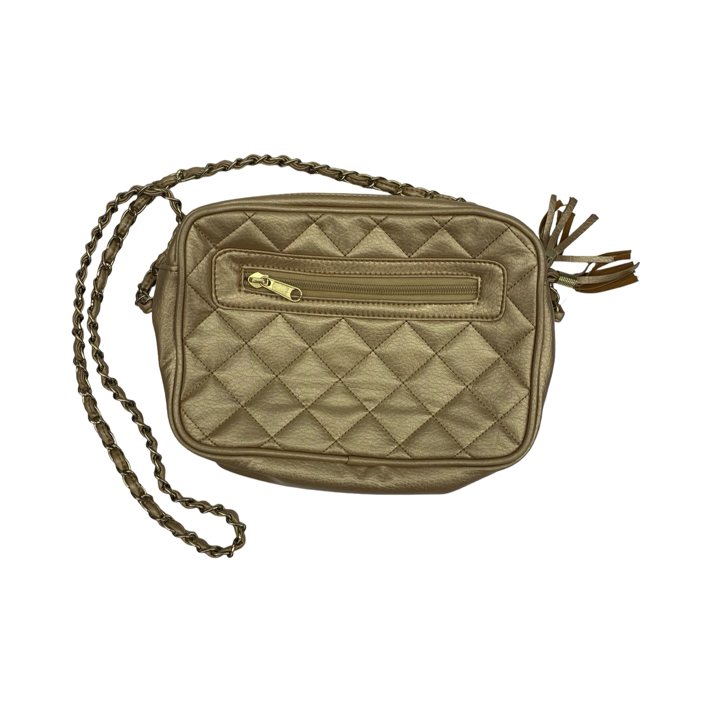 Crossbody By Cme In Gold, Size:Medium