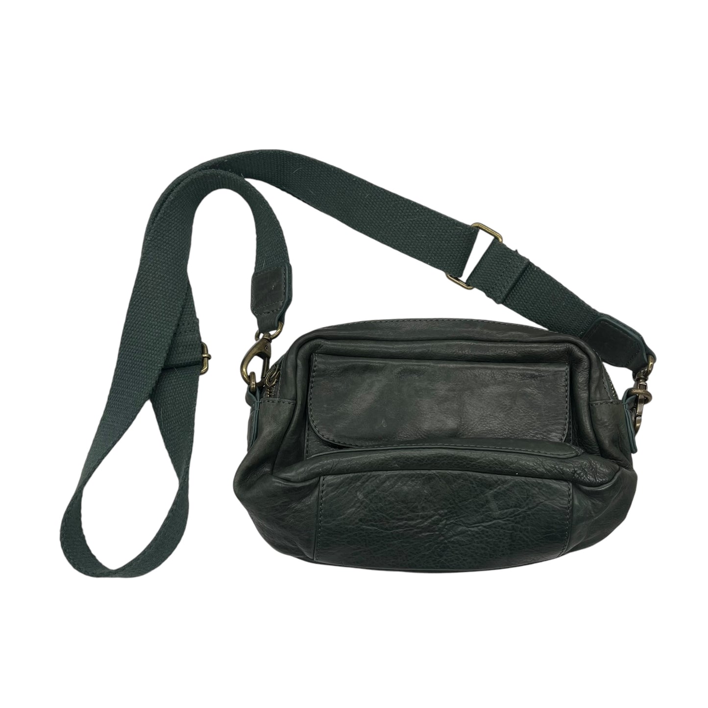 Crossbody Leather By Fatface In Green, Size:Medium