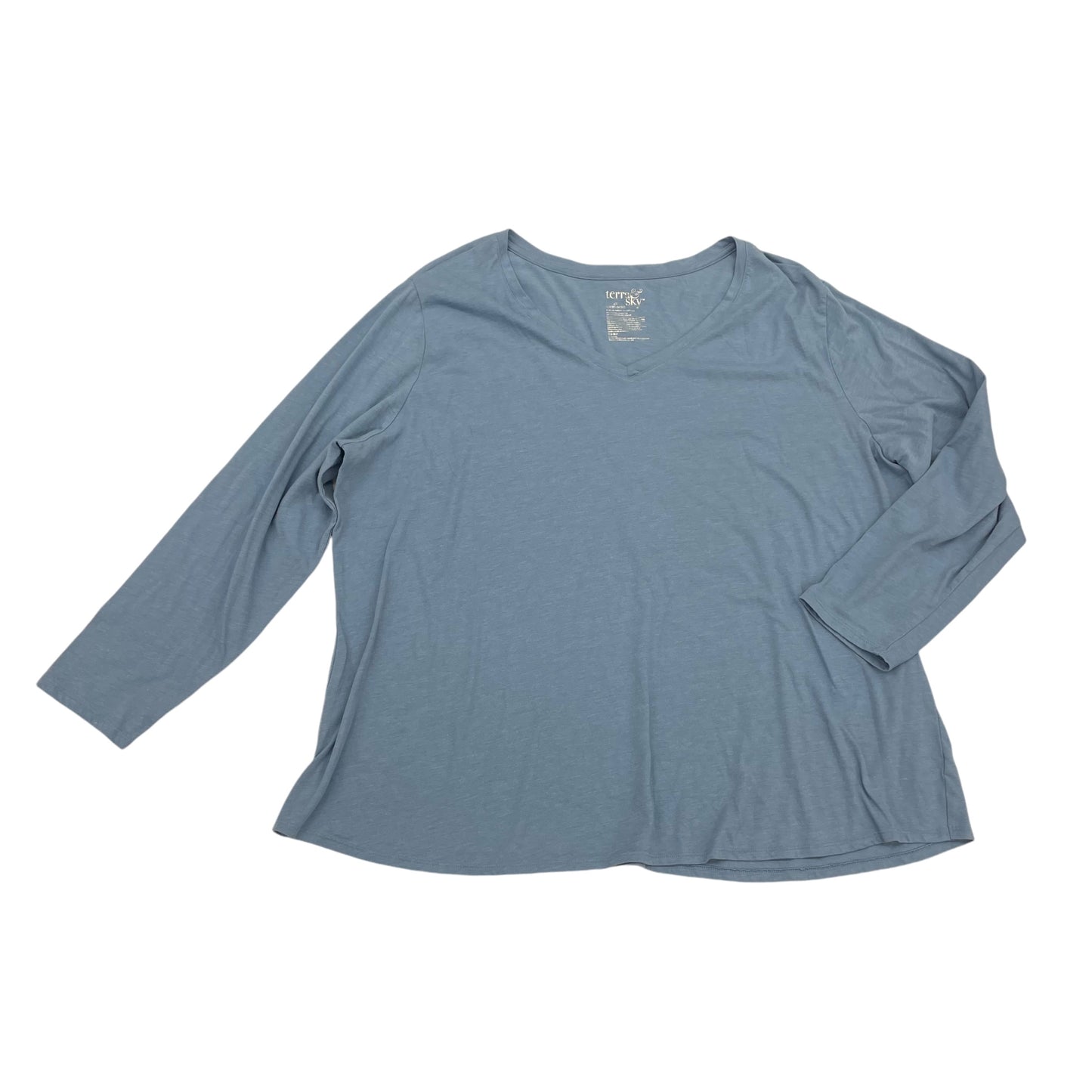 Top Ls By Terra & Sky In Blue, Size:4X