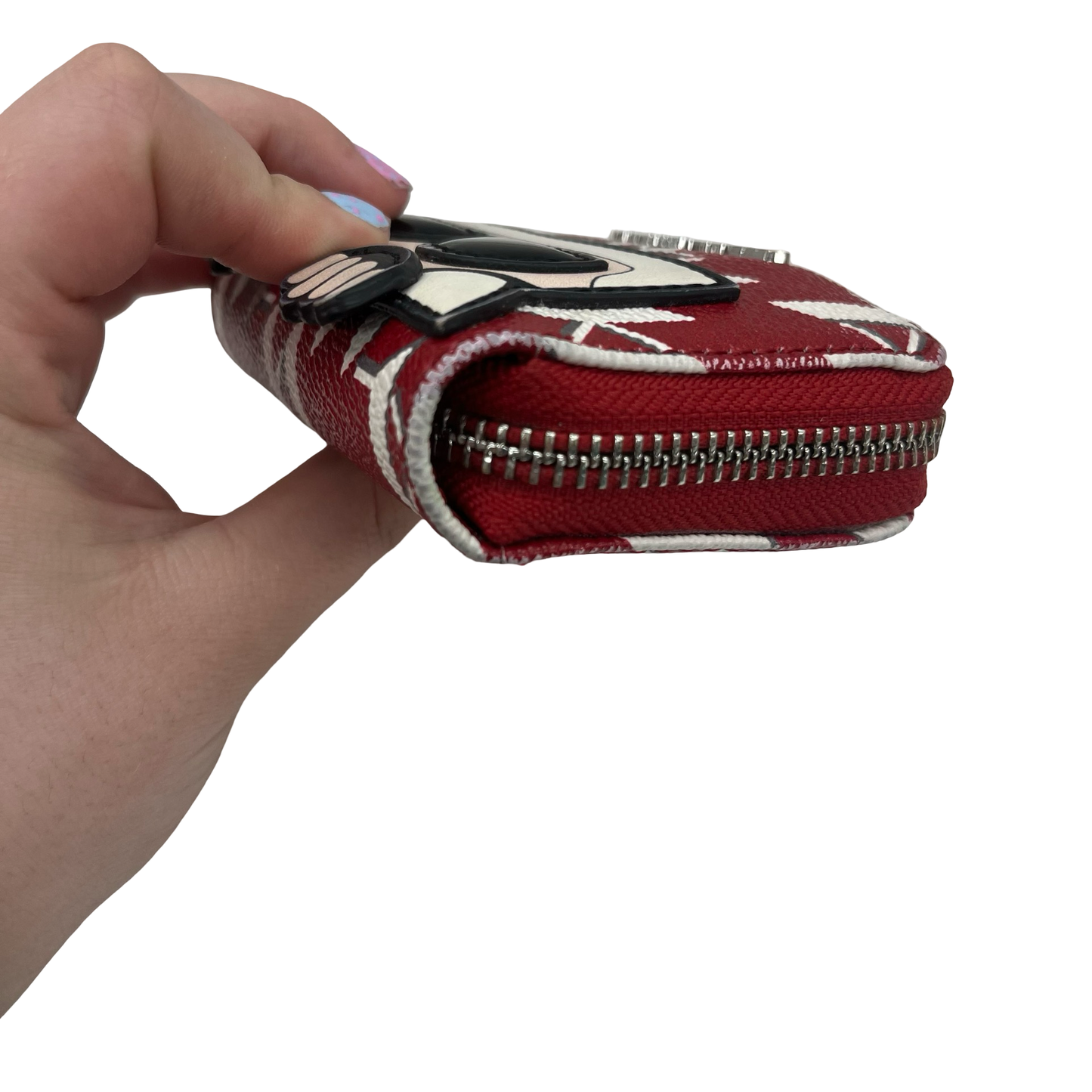 Wallet Designer By Karl Lagerfeld In Red & White, Size:Small