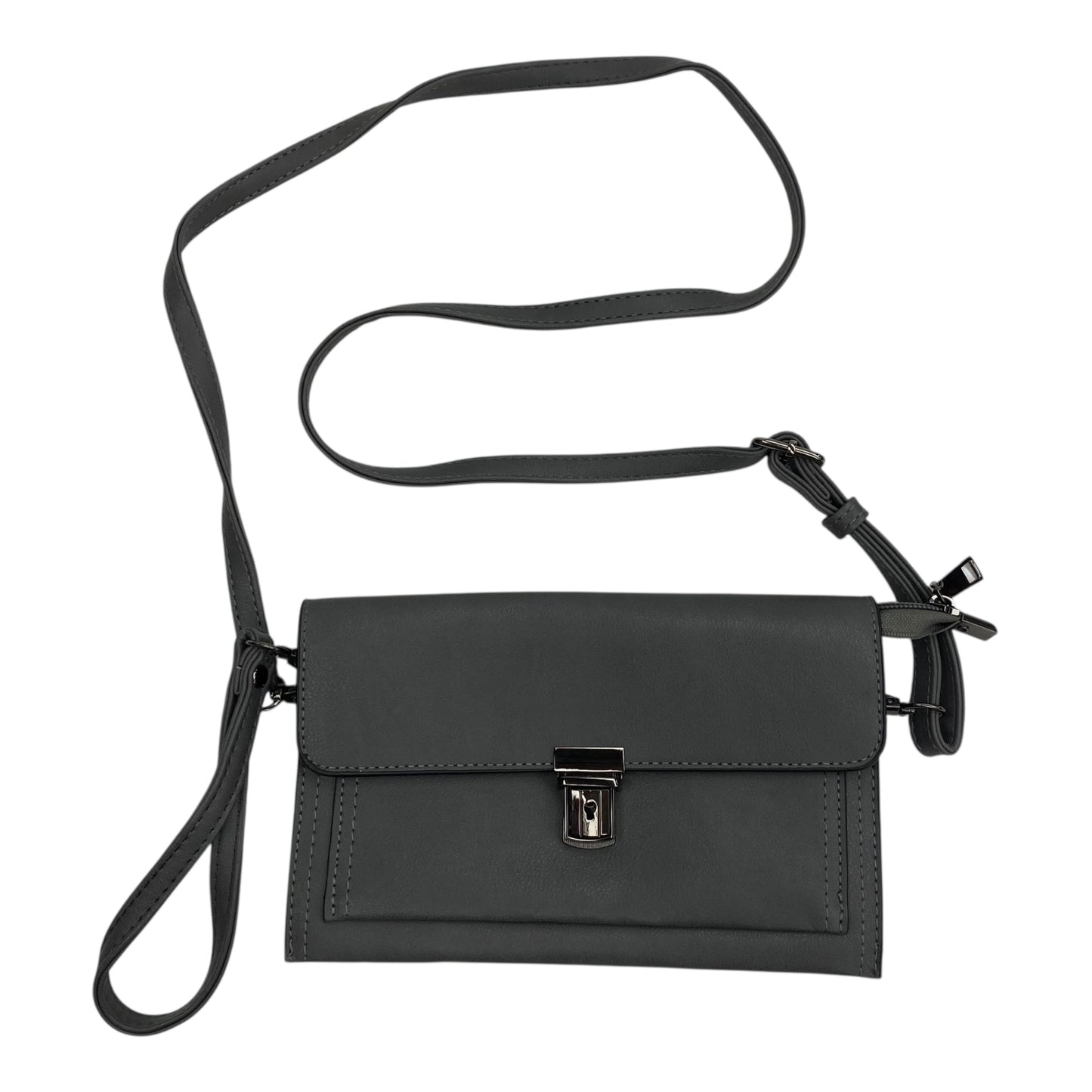 Crossbody By Cme In Grey, Size:Medium