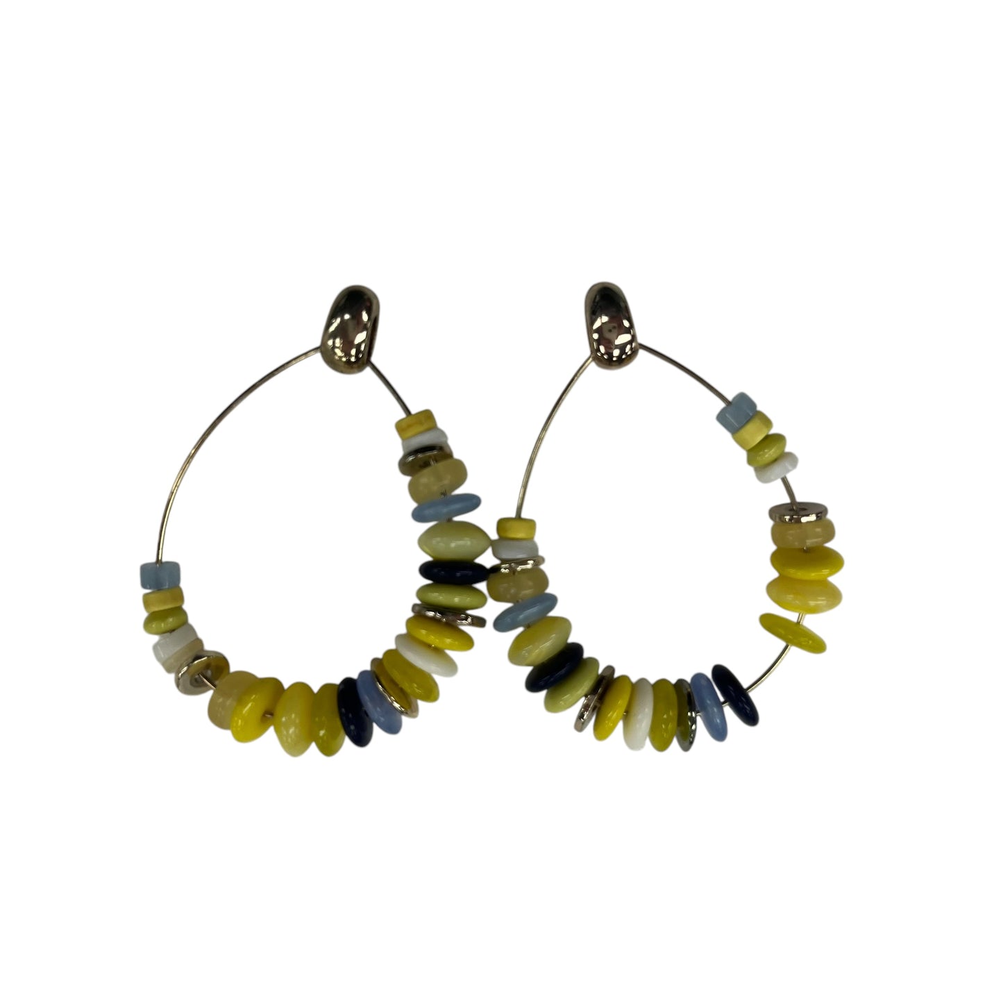 Earrings Dangle/Drop By Cmf In Blue & Yellow