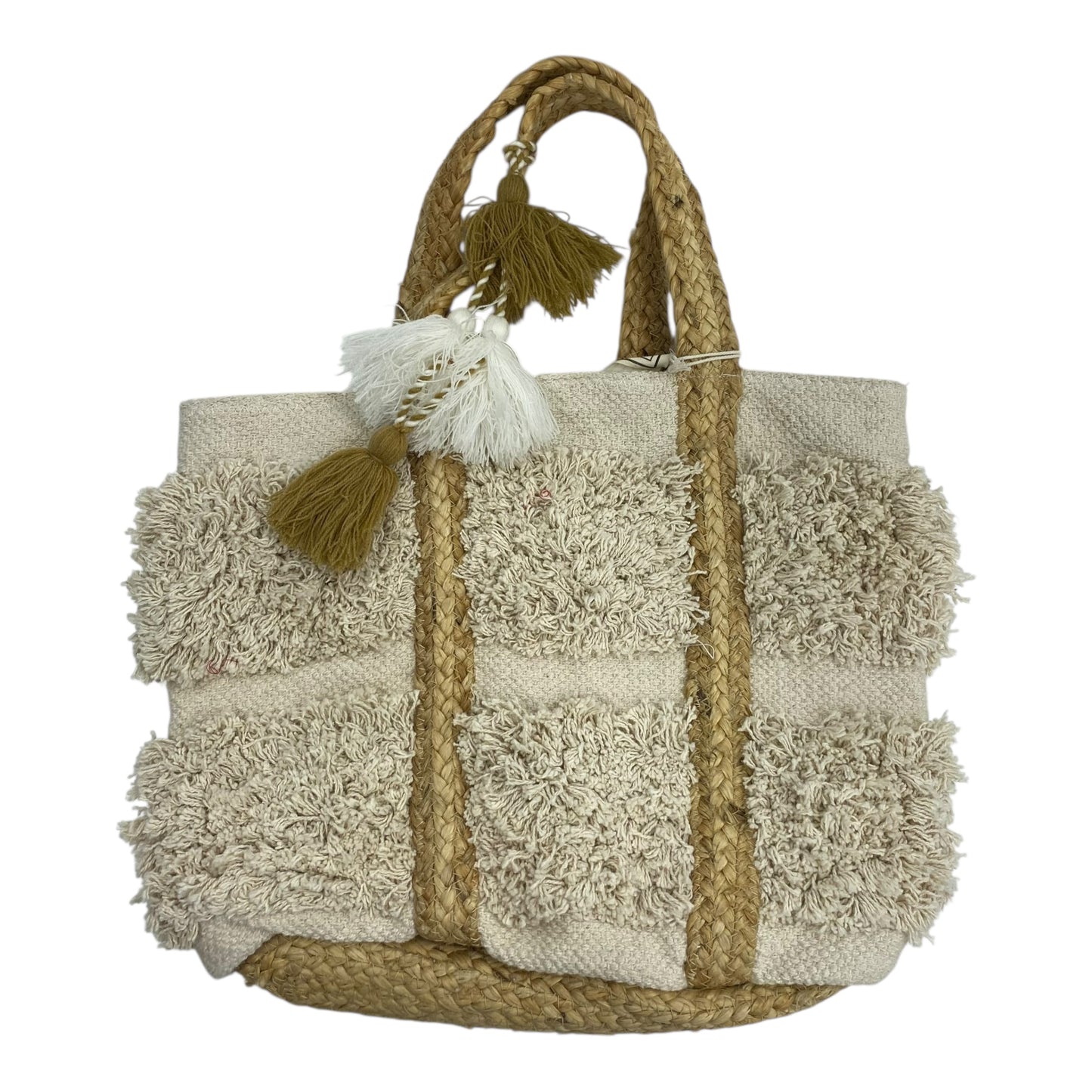 Tote By Clothes Mentor In Cream, Size:Large