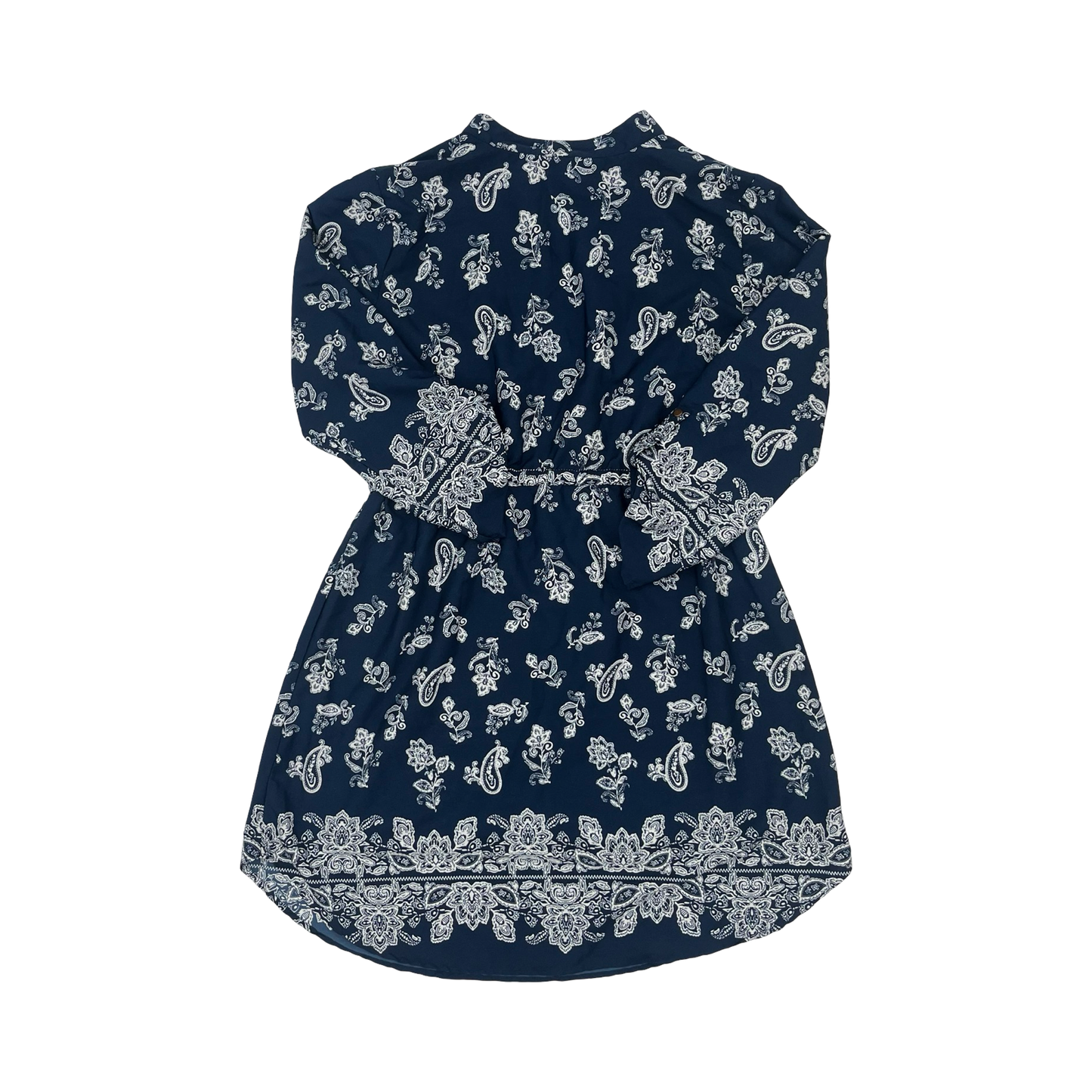 Dress Casual Short By Clothes Mentor In Blue & White, Size:1X