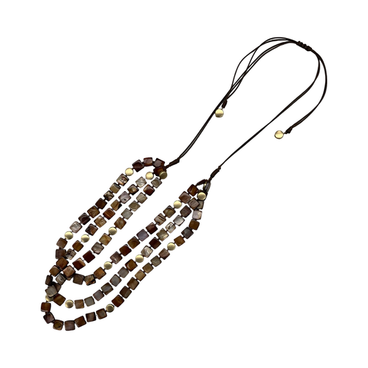 Necklace Layered By Clothes Mentor In Brown