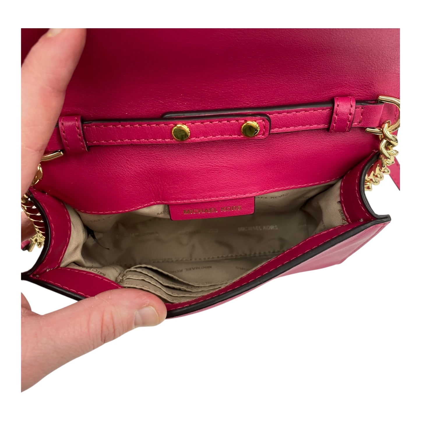 Crossbody Designer By Michael Kors In Pink, Size:Medium