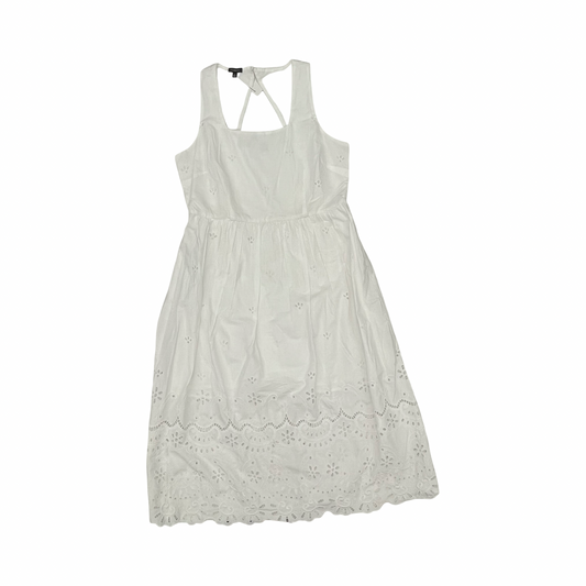 Dress Party Midi By Talbots In White, Size:10