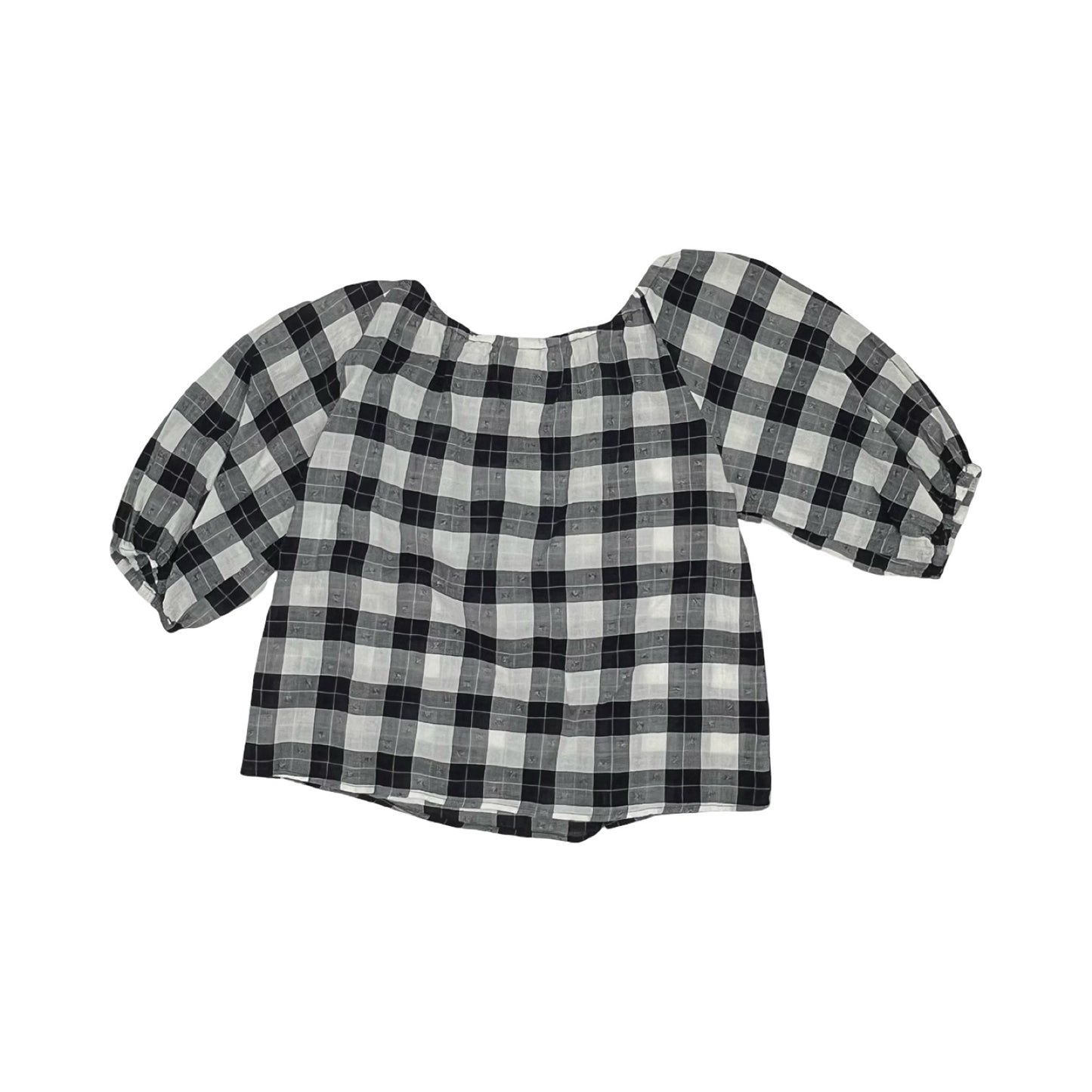 Blouse Ss By Universal Thread In Blue & Cream, Size:Xs
