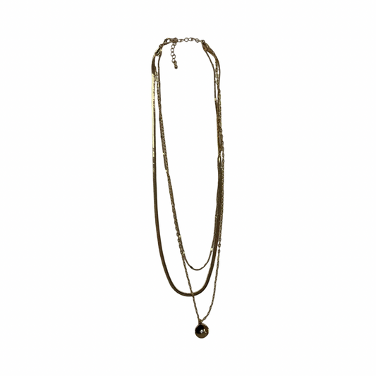 Necklace Layered By Clothes Mentor In Gold