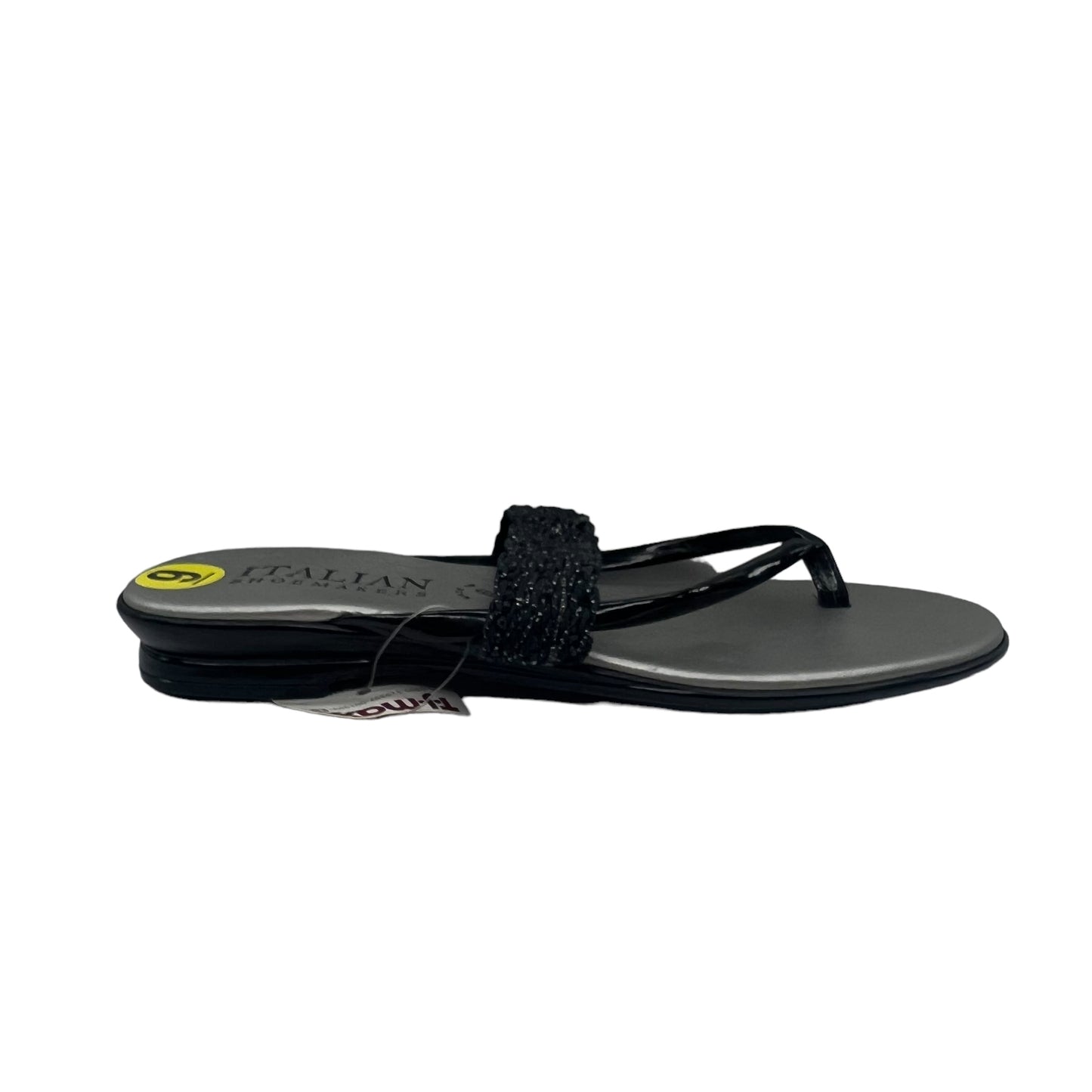 BLACK SANDALS FLIP FLOPS by ITALIAN SHOEMAKERS Size:9