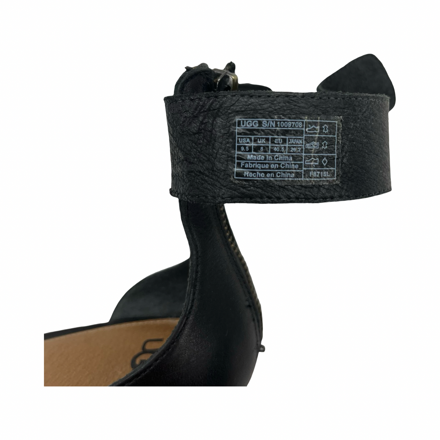 Sandals Designer By Ugg In Black, Size:9.5