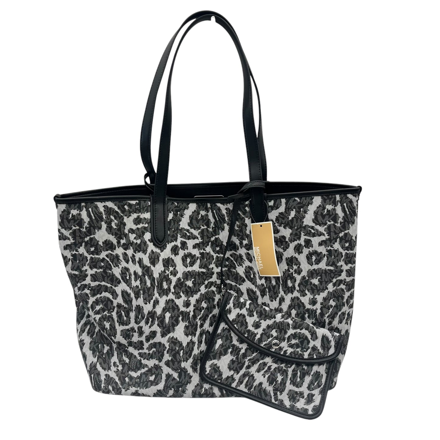 Tote Designer By Michael Kors In Black & Grey, Size:Medium