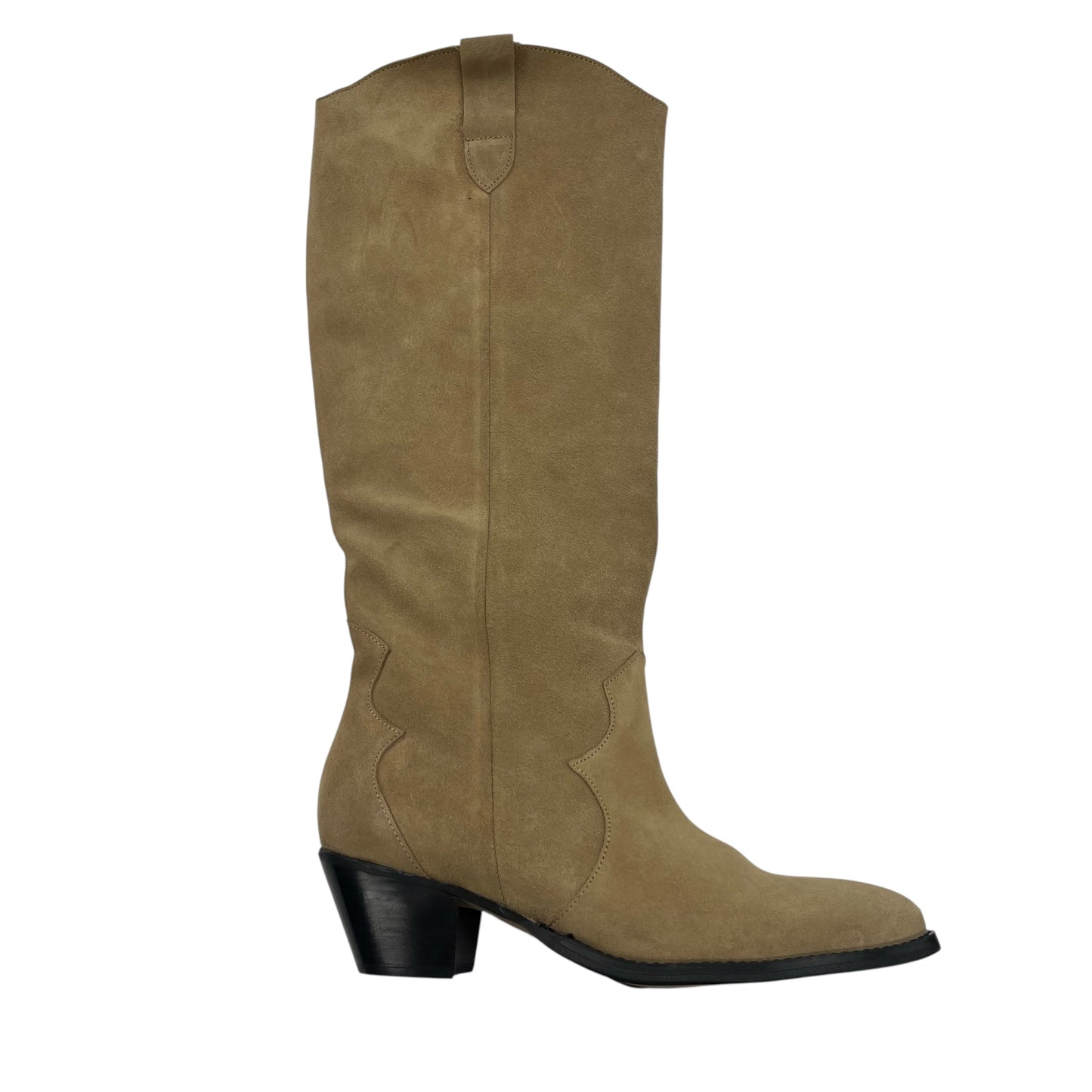 Boots Leather By Anthropologie In Tan, Size:9.5