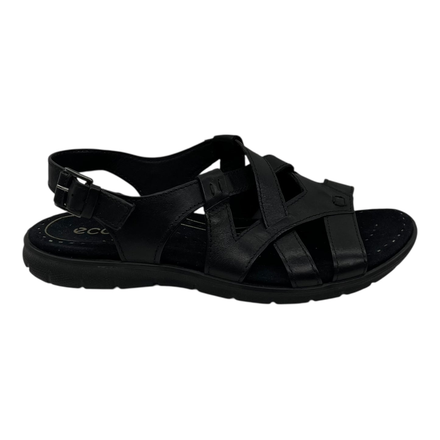 Sandals Flats By Ecco In Black, Size:6.5
