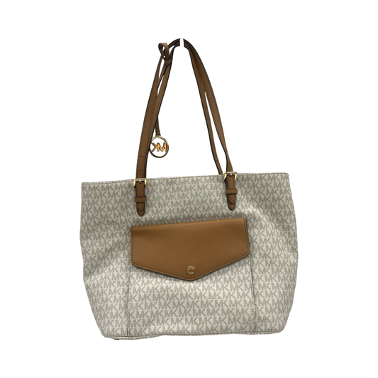 Handbag Designer By Michael Kors In Tan, Size:Medium