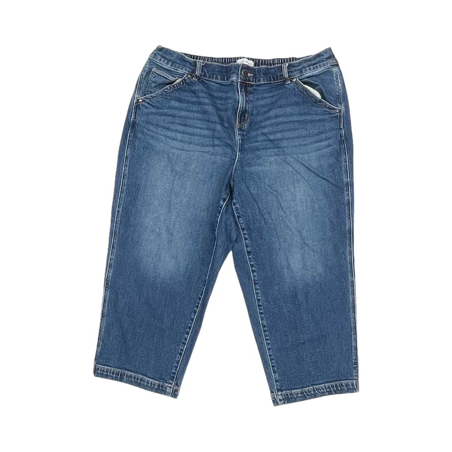 Jeans Cropped By Lane Bryant In Blue Denim, Size:20