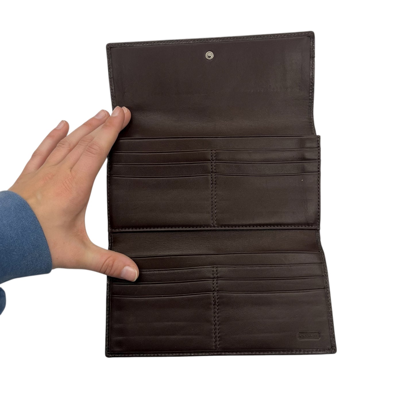 Wallet Designer By Coach In Brown, Size:Large