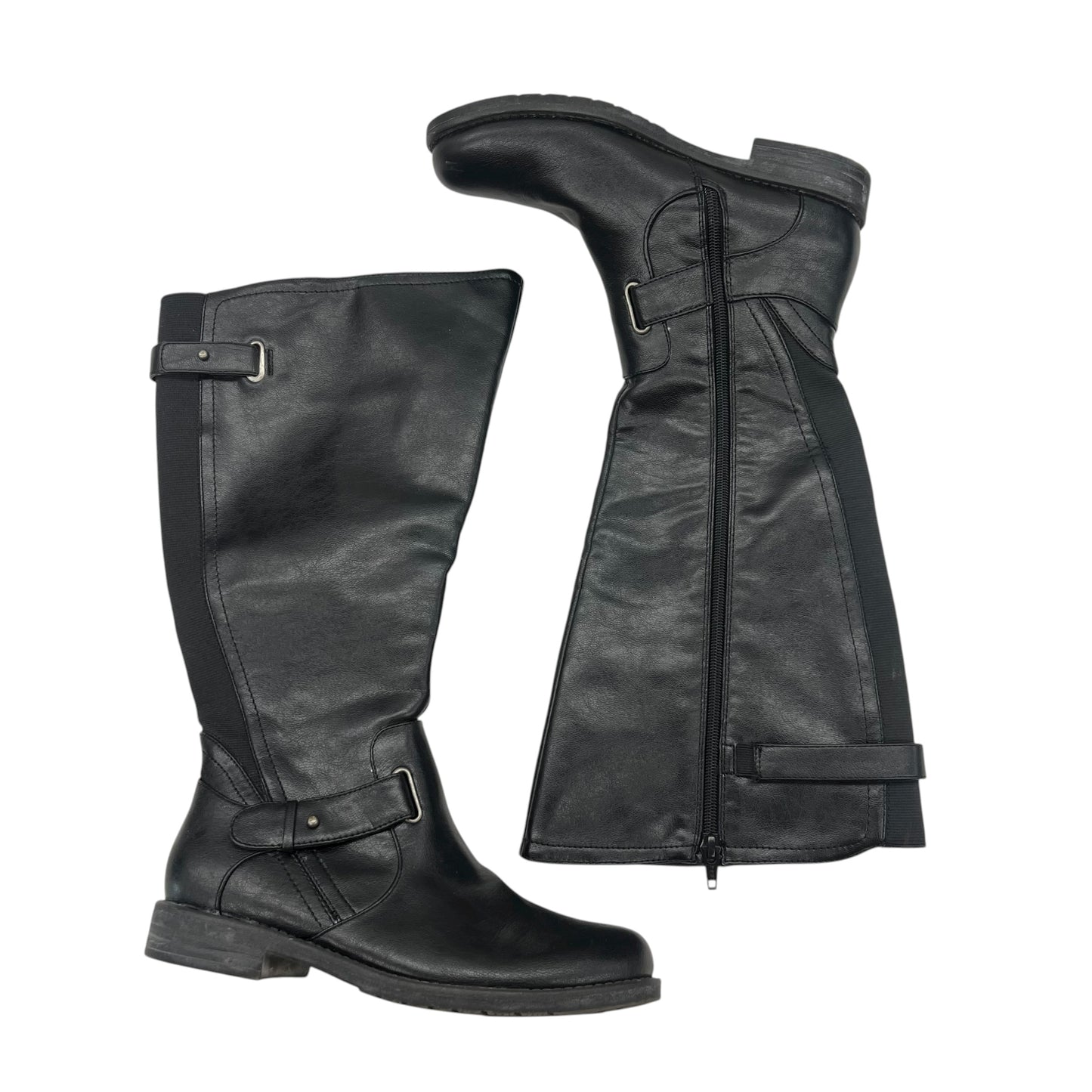 Boots Knee Flats By Bare Traps In Black, Size:6